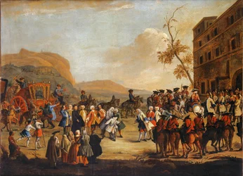 Réception du prince héritier Friedrich Christian à la frontière de la République de Venise